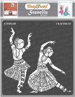 craftreat indian dance stencils painting logo