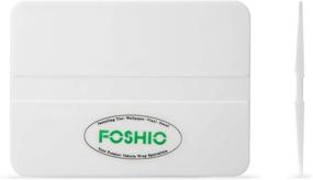 img 1 attached to 🚗 FOSHIO 4-пакет профессиональных инструментов для нанесения виниловой пленки на автомобиль: 4-дюймовая экономичная мочалка для тонирования окон, виниловых наклеек, изготовления знаков, установки виниловой пленки - белый пластиковый скребок PP