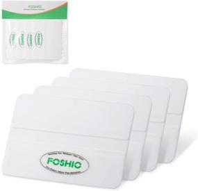 img 4 attached to 🚗 FOSHIO 4 Pack Professional Car Vinyl Applicator Tools: 4 Inch Economical Squeegee for Window Tinting, Vinyl Decals, Sign Making, Vinyl Film Installing - White PP Plastic Scraper
