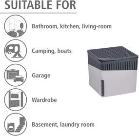 img 2 attached to 🌬️ Wenko Portable Dehumidifier: Compact Rechargeable Moisture Absorber for Bathroom, Bedroom, Garage, Closet - 2800 Cubic Feet, 2.2lbs Gray - 6.18 x 6.5 x 6.5