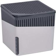🌬️ wenko portable dehumidifier: compact rechargeable moisture absorber for bathroom, bedroom, garage, closet - 2800 cubic feet, 2.2lbs gray - 6.18 x 6.5 x 6.5 logo
