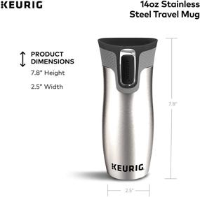 img 3 attached to Keurig Contigo Autoseal Coffee Travel Mug, West Loop - Vacuum Insulated with Easy-Clean Lid - 14 Oz Capacity - Silver