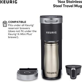 img 1 attached to Keurig Contigo Autoseal Coffee Travel Mug, West Loop - Vacuum Insulated with Easy-Clean Lid - 14 Oz Capacity - Silver