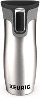 keurig contigo autoseal coffee travel mug, west loop - vacuum insulated with easy-clean lid - 14 oz capacity - silver логотип