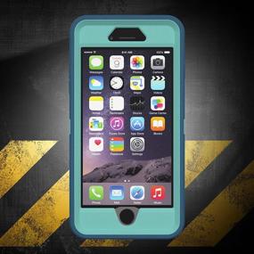 img 2 attached to 📱 ToughBox Armor Series iPhone 6 Plus/6S Plus Case - Shock Proof Deep Blue/Aqua with Holster & Belt Clip - Fits OtterBox Defender Series Belt Clip