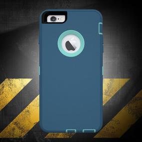 img 3 attached to 📱 ToughBox Armor Series iPhone 6 Plus/6S Plus Case - Shock Proof Deep Blue/Aqua with Holster & Belt Clip - Fits OtterBox Defender Series Belt Clip