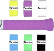 🎾 tannius tennis racket grip tape: 6 pack of tacky tennis grips for enhanced racquet performance logo