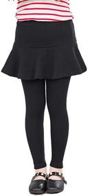 img 4 attached to Birbyrrly Footless Skirted Leggings (Size 110, 3-4T) - Trendy Girls' Clothing