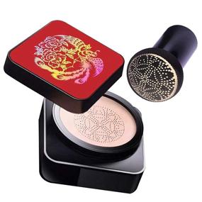 img 4 attached to Mushroom Head Air Cushion CC Cream: High Coverage Foundation for Oily Skin - Long Lasting, Waterproof, Brightening, Pore Minimizing, and Moisturizing - Includes Makeup Sponge