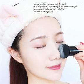 img 3 attached to Mushroom Head Air Cushion CC Cream: High Coverage Foundation for Oily Skin - Long Lasting, Waterproof, Brightening, Pore Minimizing, and Moisturizing - Includes Makeup Sponge