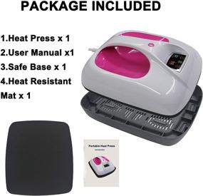 img 3 attached to Royalpress 12x10 Heat Press Machine with Heat Press Mat - Portable & Easy Sublimation Transfer - Pink