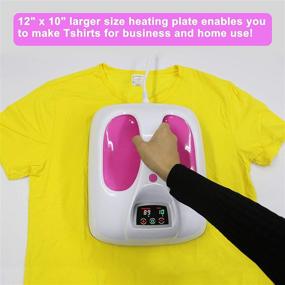 img 1 attached to Royalpress 12x10 Heat Press Machine with Heat Press Mat - Portable & Easy Sublimation Transfer - Pink