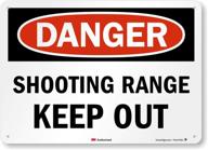 danger shooting smartsign reflective aluminum logo