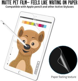 img 3 attached to 📱 Homagical Like Paper Screen Protector for iPad 10.2: Apple Pencil Compatible with Scratch-Resistant Matte PET Film