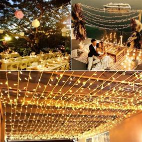 img 1 attached to 🎄 82FT 200 LED Extendable Christmas String Lights - Super Bright Tree Lights with 8 Lighting Modes for Indoor/Outdoor Garden Party Wedding Decoration - Warm White