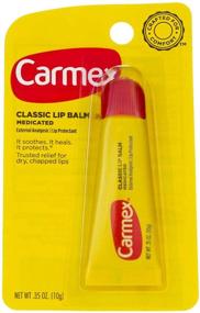 img 2 attached to Carmex Classic Lip Balm 3-Pack - 0.35 Ounce Tubes for Long-Lasting Moisture