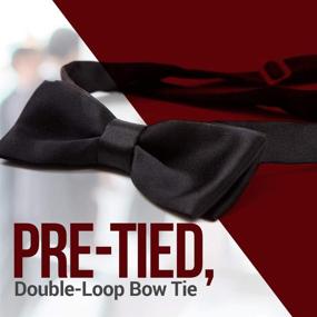 img 3 attached to 🎀 HoldEm Solid Satin Adjustable Pre-Tied Bow Ties for Boys' Accessories