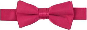 img 4 attached to 🎀 HoldEm Solid Satin Adjustable Pre-Tied Bow Ties for Boys' Accessories