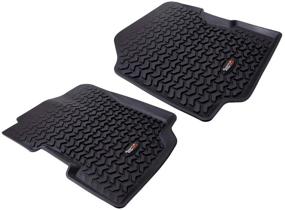 img 4 attached to 🚙 Ultimate Protection: Rugged Ridge All-Terrain Front Row Floor Liner for Jeep CJ5, CJ7, Scrambler, and Wrangler Models