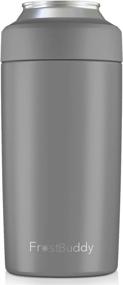 img 4 attached to 🥶 Frost Buddy Universal 2.0 Insulated Can Cooler - 5 Sizes in 1 Stainless Steel Can Cooler for 12 oz & 16 oz Regular or Slim Cans & Bottles - Grey