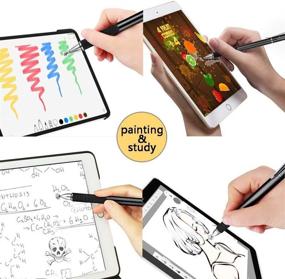 img 2 attached to 🖊️ Mixoo 2-in-1 Capacitive Stylus Pen – High Sensitivity & Precision for iPad, iPhone, and Other Touch Screen Devices (Black)