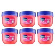 vaseline lip therapy lip balm mini, rosy lips - container for cracked, dry lip - travel size 0.25 oz (pack of 6) logo