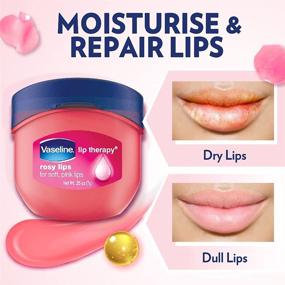 img 2 attached to Vaseline Lip Therapy Lip Balm Mini, Rosy Lips - Container for Cracked, Dry Lip - Travel Size 0.25 Oz (Pack of 6)