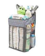 👶 baby diaper caddy and hanging nursery organizer with ideal storage for baby essentials, hang on crib, changing table or wall logo