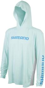 img 1 attached to SHIMANO Sleeve Hooded Fishing Artic Men's Clothing for Active