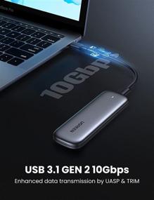 img 2 attached to UGREEN M.2 NVMe SSD Enclosure USB C 3.1 Gen 2: Thunderbolt 3 Compatible External Enclosure for MacBook Pro, WD, Samsung, Toshiba - 10Gbps PCIe Speed with M-Key & B-Key Support
