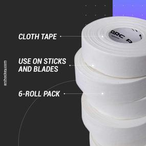 img 1 attached to 🏑 Arc Hockey Tape - 6 Pack of Extra Long Rolls in Black, Clear, and White Varieties