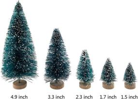 img 3 attached to 🎄 Mini Artificial Christmas Trees: 36PCS Snow Frost Ornaments for Table Top Decor & Winter Crafts