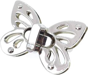 img 2 attached to 🦋 Bobeey Silver Butterfly Purse Twist Locks: 2sets of Clutch Closures with Elegant Butterfly Shape – BBL2