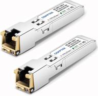🔌 high-speed 10gbase-t copper rj45 transceiver - compatible with cisco, ubiquiti, netgear, mikrotik, supermicro (2 pack) logo