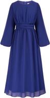 👗 charming & stylish: grace karin short sleeve chiffon dresses for girls with ribbon accents logo