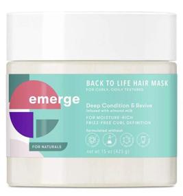 img 3 attached to 💆 Revitalize and Restore Your Curls with Emerge Back to Life Hair Mask - 15 Fl. Oz! Infused with Pequi Oil and Almond Milk for Deep Conditioning and Hair Revival! Ideal Hair Mask for Curly and Coily Textures!
