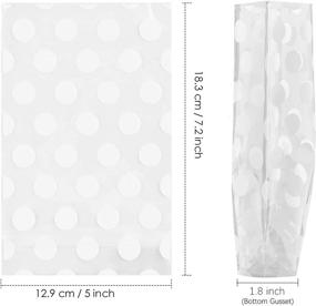 img 3 attached to JOERSH 300 Pack Clear Plastic Cookie Bags with Ties and White Polka Dots - Perfect for Muffin Bakery Packaging!