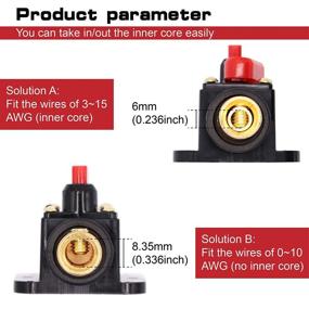 img 1 attached to Premium 30A Audio Inline Circuit Breaker Fuse Holder: Resettable with Manual Reset for Car Audio, Stereo Switch, and Solar Inverter Systems