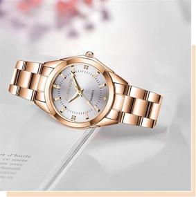 img 3 attached to ⌚ Стильные женские часы моды: Классические водонепроницаемые часы из нержавеющей стали с японским кварцевым механизмом