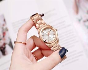 img 1 attached to ⌚ Стильные женские часы моды: Классические водонепроницаемые часы из нержавеющей стали с японским кварцевым механизмом