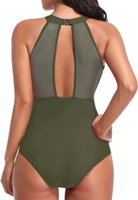 img 3 attached to BUYKUD Swimwear V Neckline Monokini Swimsuit Women's Clothing and Swimsuits & Cover Ups