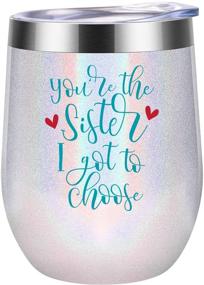 img 4 attached to 👭 Soul Sisters Forever - Customizable Sorority Gifts, Friendship Gifts for Women - Personalized Best Friend Presents - Ideal Christmas, Birthday Gifts for Unbiological Sisters, BFFs - Coolife Wine Tumbler