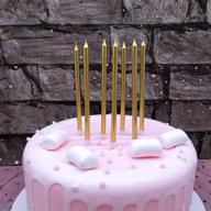 🎂 xnova long thin champagne gold birthday cake candles: elegant 12 count candle set for birthday, wedding & party cupcake decorations logo