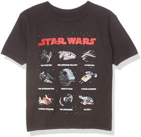 img 2 attached to Star Wars Boys' Spaceships X-Wing Tie Fighter T-Shirt: The Ultimate Galactic Apparel for Young Jedi