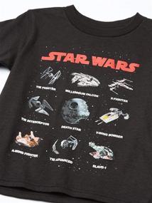 img 1 attached to Star Wars Boys' Spaceships X-Wing Tie Fighter T-Shirt: The Ultimate Galactic Apparel for Young Jedi