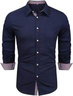 men's casual clothing - lecgee collar sleeve button shirt logo