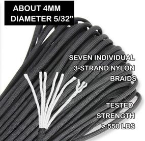 img 1 attached to 🌄 BENGKU Heavy-duty 550lb Paracord/Parachute Cord - 50ft and 100ft - Mil-SPEC (MIL-C-5040-H)