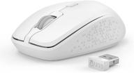 🖱️ bresii dual-mode wireless mouse with bluetooth 5.0/3.0 and 2.4g technology - optical silent mice for macbook, laptop, notebook, pc, tablet, white - usb receiver, 3 adjustable dpi logo