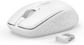 img 4 attached to 🖱️ BreSii Dual-Mode Wireless Mouse with Bluetooth 5.0/3.0 and 2.4G Technology - Optical Silent Mice for MacBook, Laptop, Notebook, PC, Tablet, White - USB Receiver, 3 Adjustable DPI