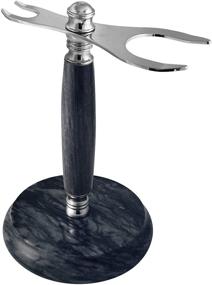 img 4 attached to Grennland Black Deluxe Marble Safety Razor and Brush Stand: Stylish & Stable Marble Weighted Base